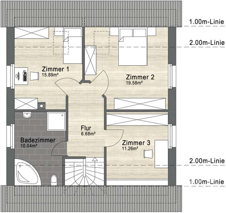 Grundriss Obergeschoss