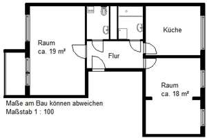 In der Herrichtung! Große 2-Zimmerwohnung mit Dusche, Wanne und Balkon – Saalering 3, 6120 Heide-Nord/Blumenau, Halle (Saale) – Vorschaubild 4