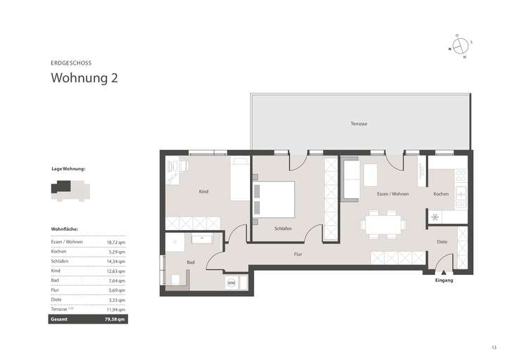 Wohnungsgrundriss ETW 2