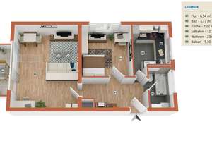 +++ sonnige 2 Zimmerwohnung mit Balkon, Küche und Keller zu verkaufen +++ – Die vollständige Adresse der Immobilie erhältst du vom Anbieter., 13409 Reinickendorf (Ortsteil), Berlin – Vorschaubild 15