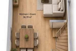 Neubau-Reihenhaus in Nauheim: 143 m², 5 Zimmer, Wärmepumpe, Erstbezug 2027 — provisionsfrei – Tannenstraße 23a, 64569 Nauheim – Vorschaubild 2