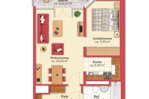 Modern renovierte, voll möblierte 2-Zimmer-Wohnung mit Walk-in-Dusche & TG – Arno-Assmann-Straße 0, 81739 Neuperlach, München – Vorschaubild 6