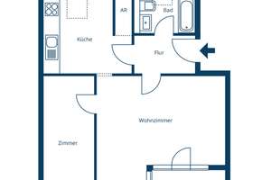 Charmante 1,5-Zimmer-Dachgeschosswohnung mit separatem Schlafzimmer und sonniger Terrasse – Lise-Meitner-Str.  11, 14480 Kirchsteigfeld, Potsdam – Vorschaubild 9