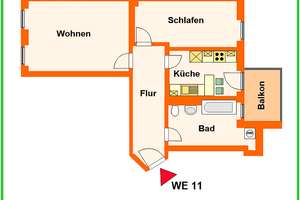 Große 2-Raum-Whg mit Fensterbad, Balkon und Stellplatz – Markusstraße 31, 9131 Sonnenberg, Chemnitz – Vorschaubild 15