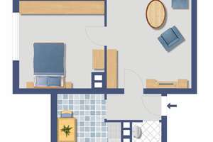 Kapitalanlage! Vermietete 2 Zimmer-Wohnung in zentraler Lage von Wiesbaden! – Wielandstraße 45, 65187 Südost, Wiesbaden – Vorschaubild 3