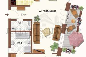 Mit Blick auf‘s Wasser – Hübsche 2-Raum-Etagenwohnung mit Balkon an der Kleinen Luppe – Die vollständige Adresse der Immobilie erhältst du vom Anbieter., 4177 Altlindenau, Leipzig – Vorschaubild 13