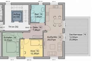 3-ZKB-Wohnung (1. OG, Aufzug) mit XXL-Dachterrasse (25,88m²!), Wallbox vorbereitet, ruhige Lage! – Die vollständige Adresse der Immobilie erhältst du vom Anbieter., 85051 Südwest, Ingolstadt – Vorschaubild 11