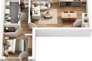 Das Optimum an Energieeffizienz I WE 38 I Moderne 2-Zimmer Wohnung mit zwei Dachterrassen – Bohnhorststraße 1-7, 30165 Hainholz, Hannover – Vorschaubild 8