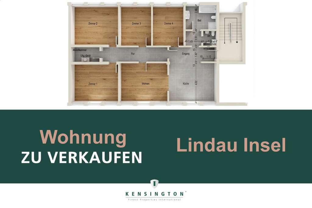 Immobilie in Lindau (Bodensee) - Insel-Lage mit Perspektive: Vermietete 5,5-Zimmer-Wohnung - Bild 0