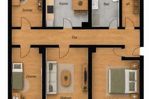 IHR ERSTBEZUG IN IDYLLISCHER LAGE | Traumhafte 4-Raum-Wohnung mit Süd-Balkon und Tageslichtbad – 4567 Kitzscher – Vorschaubild 16