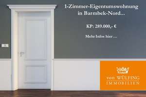 1-Zimmer-Eigentumswohnung in Barmbek-Nord... – Die vollständige Adresse der Immobilie erhältst du vom Anbieter., 22305 Barmbek-Nord, Hamburg – Vorschaubild 1