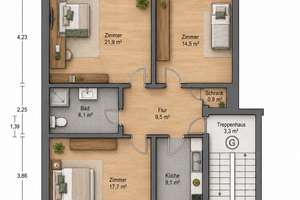 Investieren in Hochschulnähe – vermietete 3-Zimmer-Wohnung – 79117 Littenweiler, Freiburg im Breisgau – Vorschaubild 13
