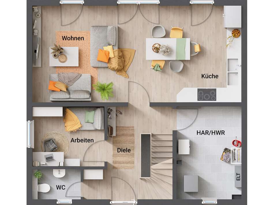 Wohnbeispiel EG großer HWR