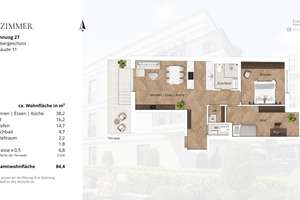3-Zimmer-Neubauwohnung mit ruhiger Dachterrasse im Kö-Karree - nur 80m von der Königsallee entfernt – Talstraße 11, 40217 Friedrichstadt, Düsseldorf – Vorschaubild 7
