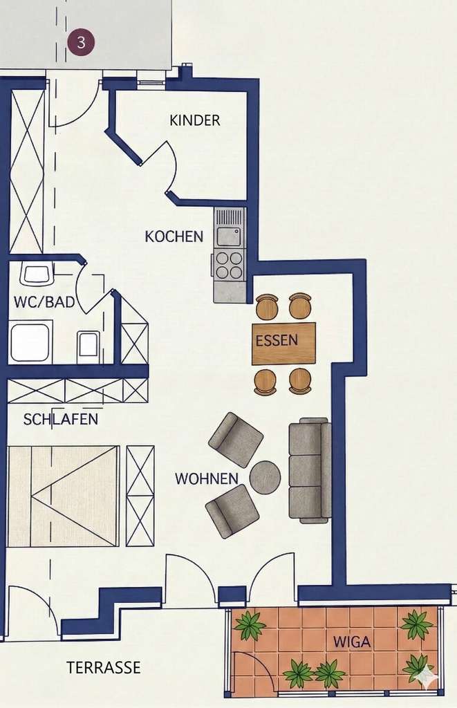 Immobilie in Sellin - 2,5 Zimmer Ferienwohnung in Seedorf am Neuensiener See! Seeblick, Tiefgarage, Terrasse, Wintergarten - Bild 4