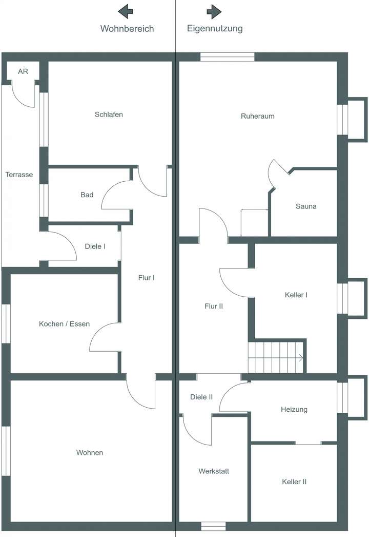 UG - Grundriss Wohnidee