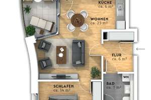Modern und maritim: 2-Zimmer-Wohnung in direkter Lage an der Weser! – Kommodore-Ziegenbein-Allee 1, 28217 Überseestadt, Bremen – Vorschaubild 10