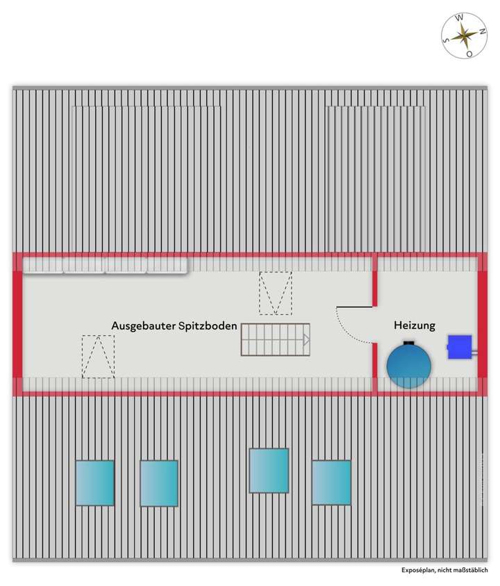 Grundriss Spitzboden