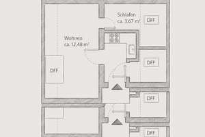 VOLLMÖBLIERTES 2-ZI.-APARTMENT IN HOCHZOLL – Die vollständige Adresse der Immobilie erhältst du vom Anbieter., 86163 Hochzoll-Nord, Augsburg – Vorschaubild 2