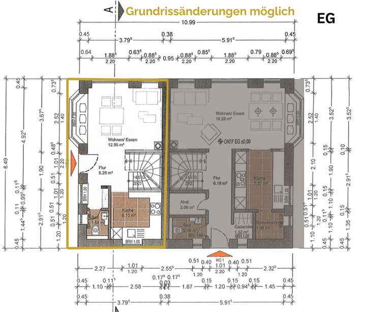 Grundriss EG Ferienwohnung