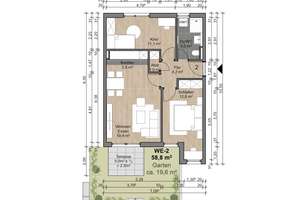 Attraktive 3 Zimmer-Wohnung im EG mit eigenem Garten – 63075 Bürgel, Offenbach am Main – Vorschaubild 3