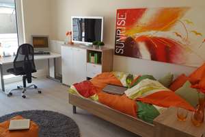 Studentenapartment "Studio" mit 2 TG-Stellplätzen im Uni Apart Neu-Ulm | WohnCampus am Glacis-Park