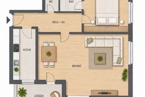 Zuhause mit zwei Zimmern und Balkon in Hamburg – Lengerckestraße 48, 22049 Wandsbek (Ortsteil), Hamburg – Vorschaubild 2