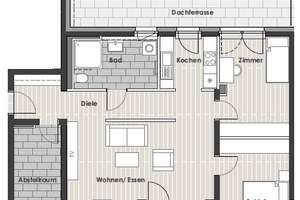 Penthouse mit Weitblick: Exklusive Dachterrasse, offene Designküche und lichtdurchflutete Räume – Von-Hünefeld-Straße 20+22, 89231 Neu-Ulm – Vorschaubild 4