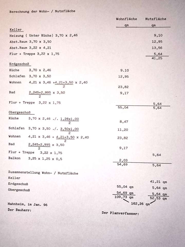 Flächenberechnungen