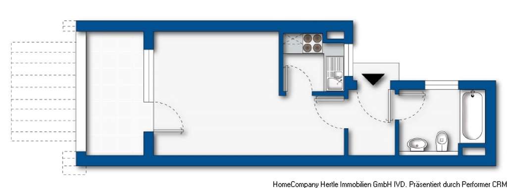 Immobilie in Gundelfingen - Solide und praktische Single-Wohnung in guter Lage von Gundelfingen mit Balkon im gepflegten Mehr... - Bild 1