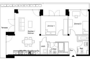 atemberaubende 3-Zimmerwohnung mit Terrasse und EBK – Talstraße 3, 13189 Pankow (Ortsteil), Berlin – Vorschaubild 2