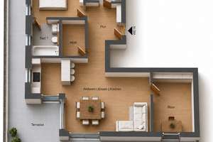 Penthouse mit großer Dachterrasse, 3 ZKB, Neubau Erstbezug – 56077 Niederberg, Koblenz – Vorschaubild 3