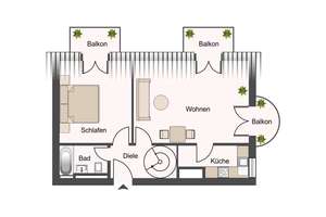 3-Raum-Maisonette | 3 Balkone | Tiefgarage | Ruhige Lage – Die vollständige Adresse der Immobilie erhältst du vom Anbieter., 4288 Liebertwolkwitz, Leipzig – Vorschaubild 13