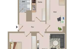 Stabile Kapitalanlage, vermietete Altbau- 3-Raumwohnung 
mit Balkon, in Leipzig-Möckern – Seelenbinderstraße 7, 4159 Möckern, Leipzig – Vorschaubild 2