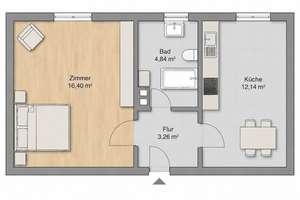 Solide Kapitalanlage in Ingolstadt: 36 m² Wohnung inkl. Küche & Kellerabteil – Die vollständige Adresse der Immobilie erhältst du vom Anbieter., 85053 Südost, Ingolstadt – Vorschaubild 10