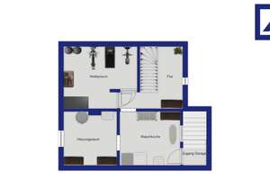 Freistehendes Ziegelhaus am Grafental – großes Grundstück, Kamin mit Gestaltungspotenzial – 40235 Flingern Nord, Düsseldorf – Vorschaubild 7