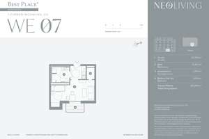 Attraktives Studio mit Balkon – modern und barrierefrei – Fabriciusstraße 27, 22177 Bramfeld, Hamburg – Vorschaubild 2