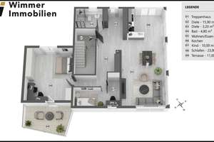 3-Zimmer-Wohnung mit Balkon in Eberspoint  – Rosenstraße 1a, 84149 Velden – Vorschaubild 2