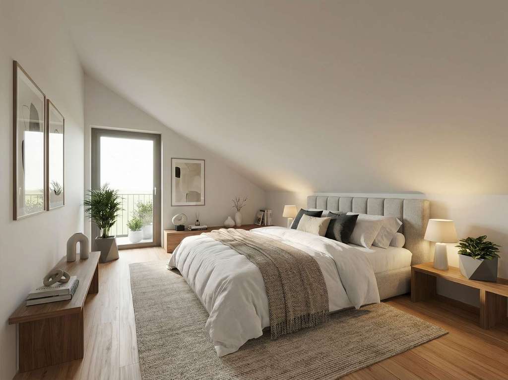 Immobilie in Isen - Neubau Dachgeschosswohnung mit Balkon – Garage geschenkt + KfW-Förderung sichern - Bild 1