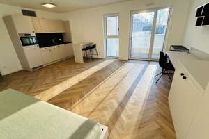 Modernes großes voll möbliertes Süd-Balkon Apartment mit Abstellkammer und Waschmaschinenanschluss!! – Glienicker Weg 136, 12489 Adlershof, Berlin – Vorschaubild 11