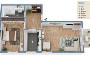 Köln - Sülz: Bezugsfreie, moderne 2-Zimmer-Wohnung mit Aufzug direkt an weitläufigen Parkanlagen! – Die vollständige Adresse der Immobilie erhältst du vom Anbieter., 50937 Sülz, Köln – Vorschaubild 11