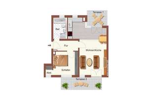 Lichtdurchflutete Penthouse Wohnung mit 2 Terrassen + Tiefgaragenstellplatz – Die vollständige Adresse der Immobilie erhältst du vom Anbieter., 51103 Kalk (Ortsteil), Köln – Vorschaubild 16