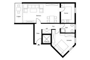 Schöne 2-Zimmer ETW mit Balkon direkt am Rhein – Die vollständige Adresse der Immobilie erhältst du vom Anbieter., 51143 Zündorf, Köln – Vorschaubild 11
