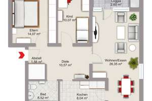 Gepflegte 3-Zimmer-Wohnung mit Tageslichtbad und Südbalkon – Die vollständige Adresse der Immobilie erhältst du vom Anbieter., 42651 Solingen-Mitte, Solingen – Vorschaubild 26