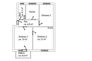 Helle 3- Zimmer- Wohnung in Nähe der Goetheanlagen! – Olvenstedter Str. 59, 39108 Stadtfeld Ost, Magdeburg – Vorschaubild 9