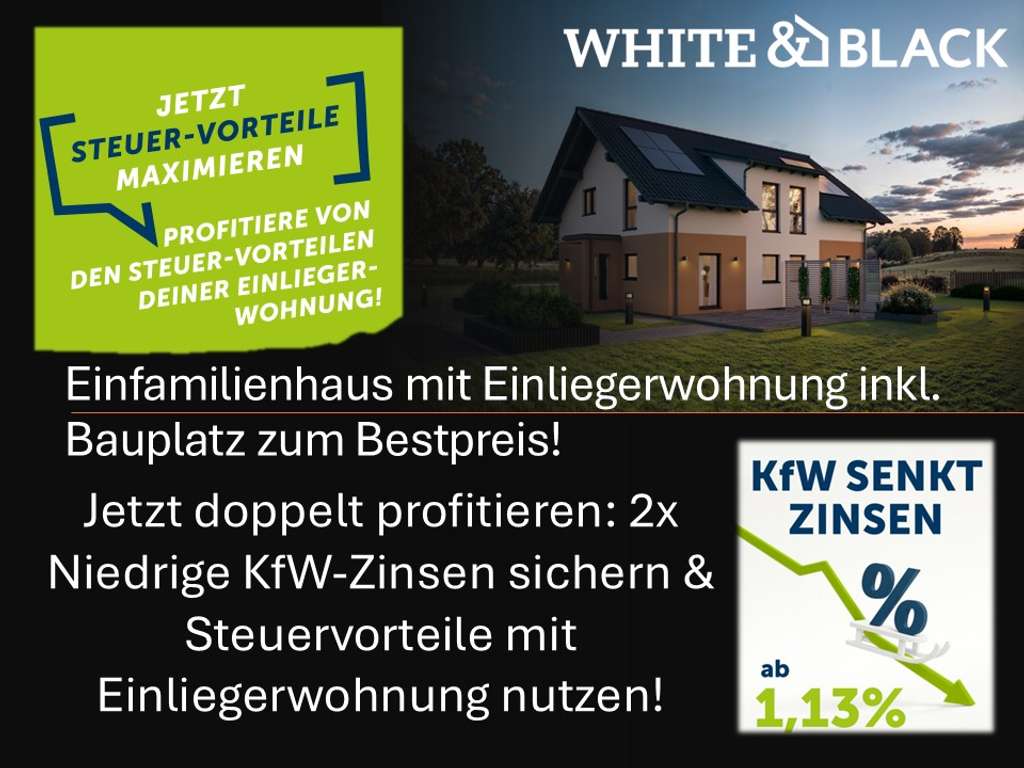 Immobilie in Niederfinow - Weil Wohnen mehr ist als nur vier Wände. Mit 3 Generationen direkt am Kanal wohnen! KfW40+QNG+KFN!!! - Bild 0