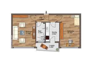 Stilvolle 2-Zimmer-Wohnung mit Balkon in Stuttgart am See *Provisionsfrei*