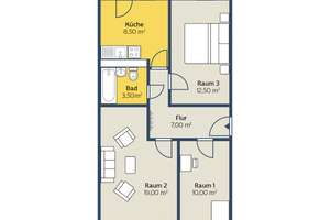 Frisch sanierte 3-Raum-Wohnung mit Balkon am Cäcilienpark – Oswaldstr. 9, 4317 Reudnitz-Thonberg, Leipzig – Vorschaubild 2