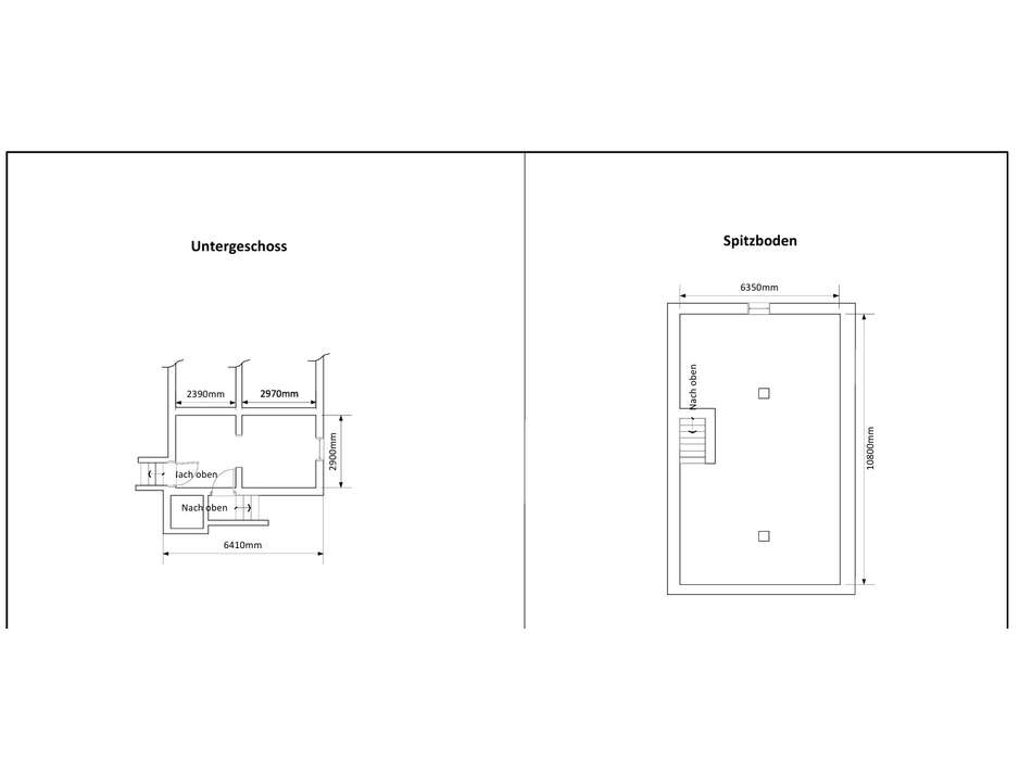 Grundriss Keller und Spitzbode