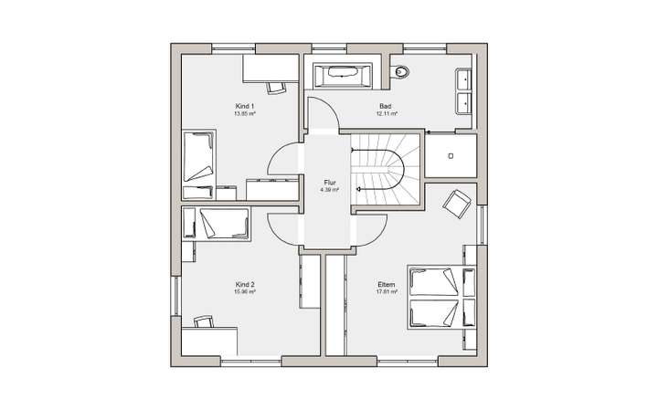 Grundriss Obergeschoss